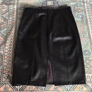 Truth by Republic Black Leather Skirt